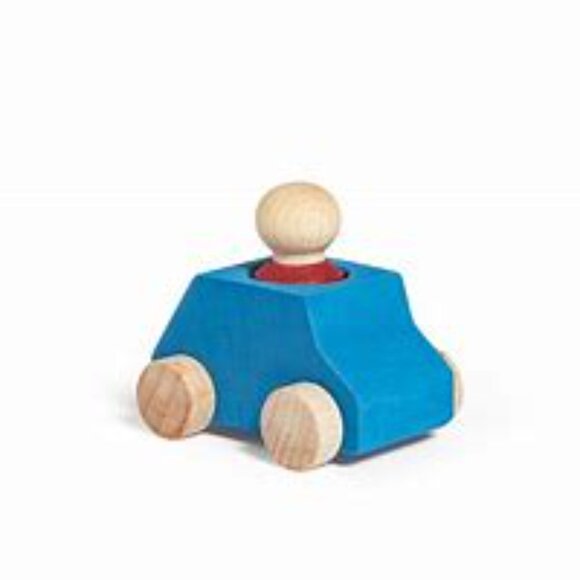 NWT Lubulona Wooden Toy Car & Peg Person - Sky Blue - Picture 2 of 2